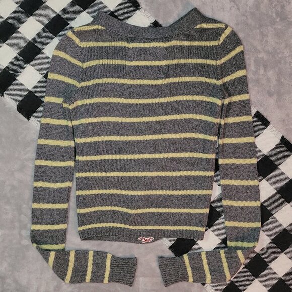 XS | Hollister | Striped Knit Open Flow Cardigan - Picture 4 of 6